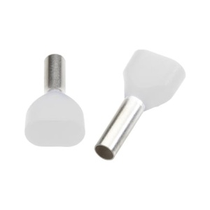 İzoleli Yüksük Çift Girişli Kablo Yüsüğü 2x0,75 mm Beyaz