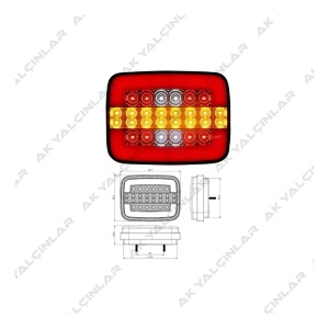 Stop Lambası Led 24V Kucuk Boy Kayar Sın