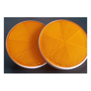 Biçerdöver Kedi Gözü Yuvarlak Reflektör Sarı Yapışkanlı 80 mm