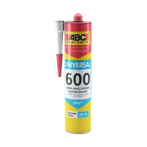 ABC Sealants 600 Universal Genel Amaçlı Şeffaf Silikon 280 Gr