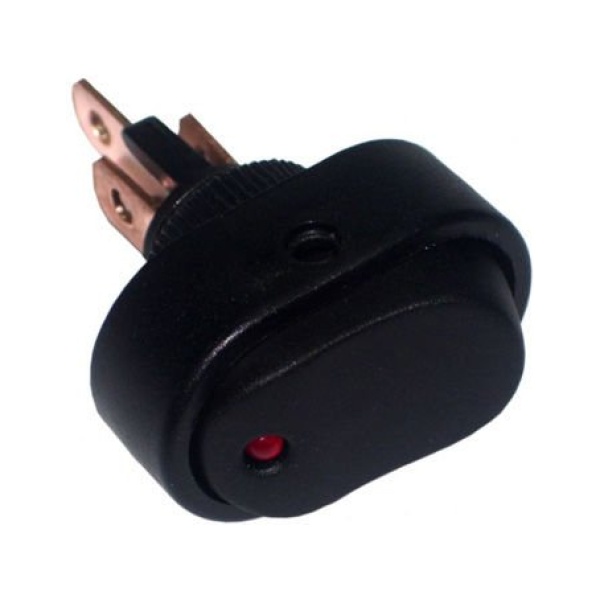 Mini Tuşlu Ledli Anahtar Düğme Universal Oval Somunlu 3 Pinli