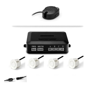 Araç Sesli İkazlı Park Sensörü Beyaz 22 mm