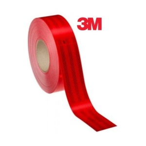 Reflektörlü Düz Kırmızı E Onaylı Sert Yüzey Reflektif Şerit Bant