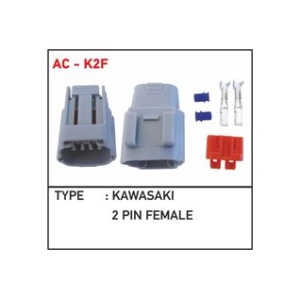 2 Pin Tek Taraflı Dişi Kawasaki Type Konnektör Soket