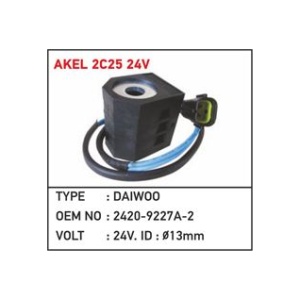 24V Stop Selenoidi Vites Bobini Daiwoo 13mm Boy 52mm