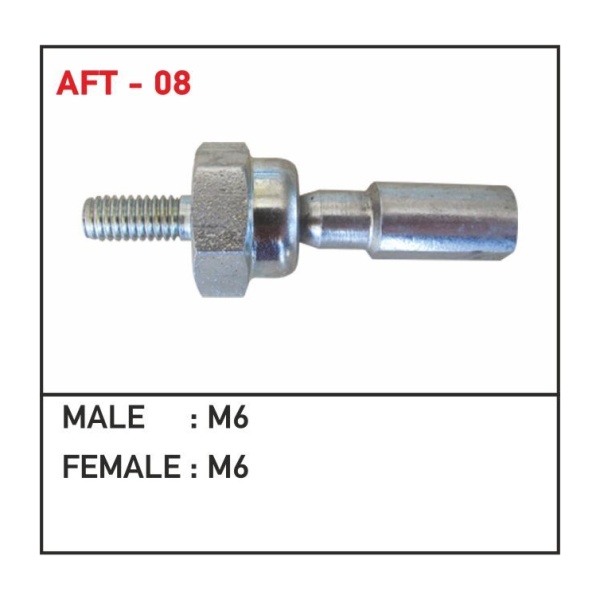 Stop Selenoidi Otomatiği Bağlantı Parçası Mafsalı Male 6 - Female 6 Uzun Tip