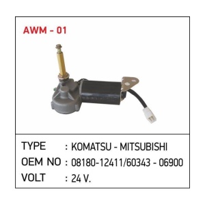 Greyder/ Mitsubishi/ Komatsu Pc200-3 Silecek Motoru 24V