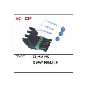 3 Pin Dişi Cummins Type Konnektör Soket