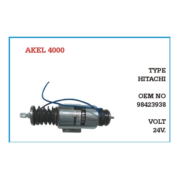 24V Stop Selenoidi Hitachi Type Plt 2 Çıkış Kablolu
