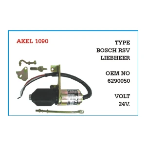 3 Kablolu 24V Stop Selenoidi Woodward Bosch Rsv Liebheer Type