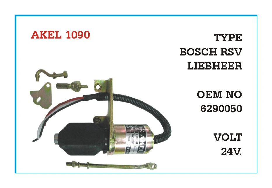 24V Stop Selenoidi Otomatiği Bosch Rsv Liebheer Type Takım