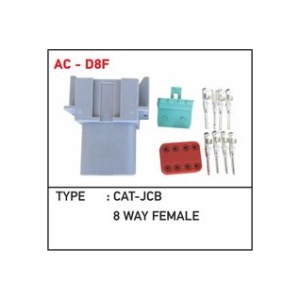 JCB/ Caterpillar 8 Pin Dişi Konnektör Soket
