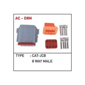 JCB/ Caterpillar 8 Pin Erkek Konnektör Soket