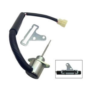 Kubota 12V Stop Selenoidi Kartlı Düz Mil Küçük Tip 63mm