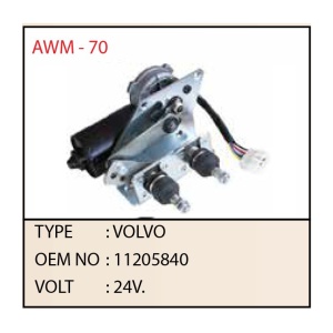 24V Volvo 210 Mekanizmalı Silecek Motoru