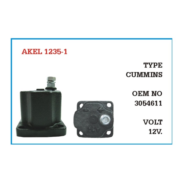 12V Cummins Type Tek Çıkışlı Stop Selenoidi Otomatiği