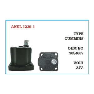24V Tek Çıkışlı Cummins Tip Stop Selenoidi