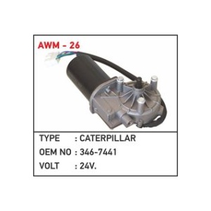 Volvo Caterpillar 24V Frezeli Silecek Motoru